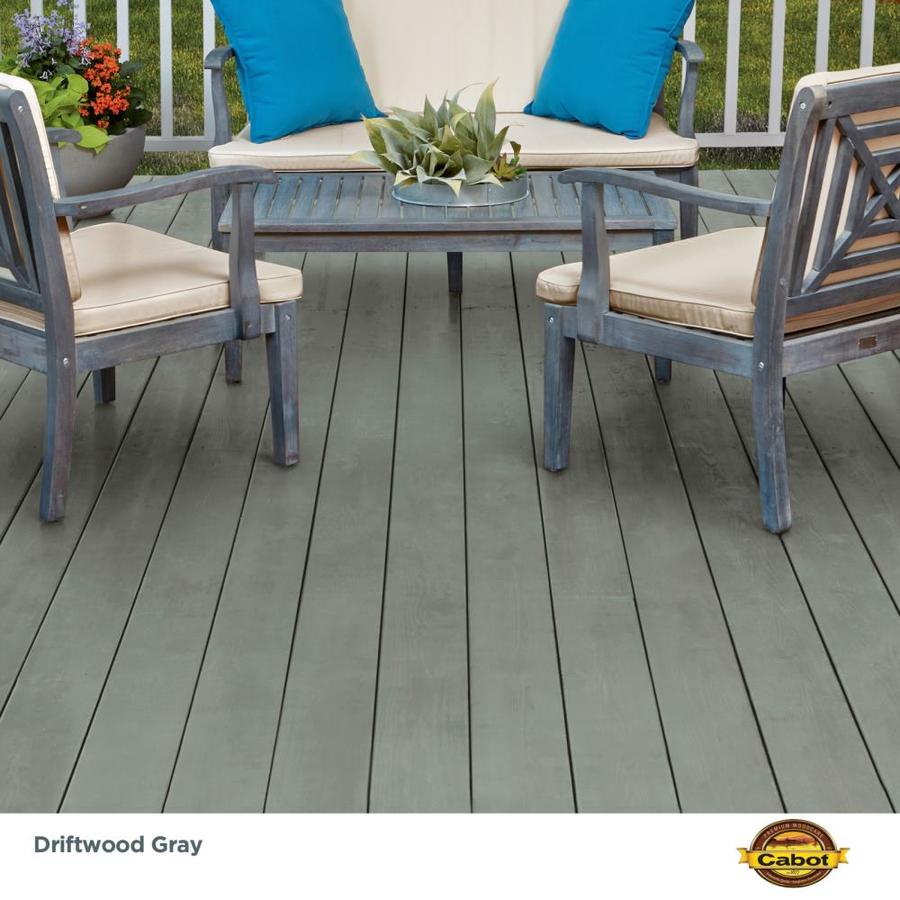 Cabot PreTinted Driftwood Gray Solid Exterior Wood Stain (1Quart) in