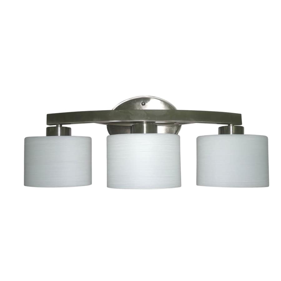 Shop allen   roth Merington 3Light Brushed Nickel Vanity 