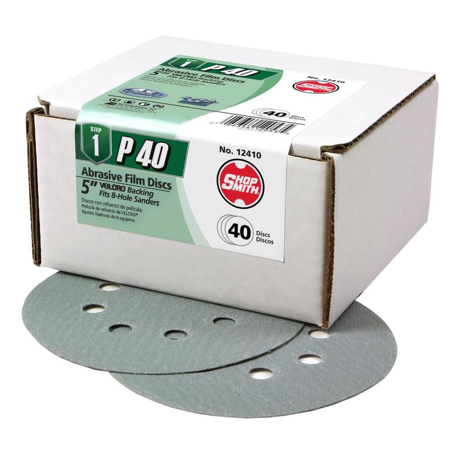 Shopsmith 40 Pack 5 In Diameter 40 Grit Commercial Sanding Disc At