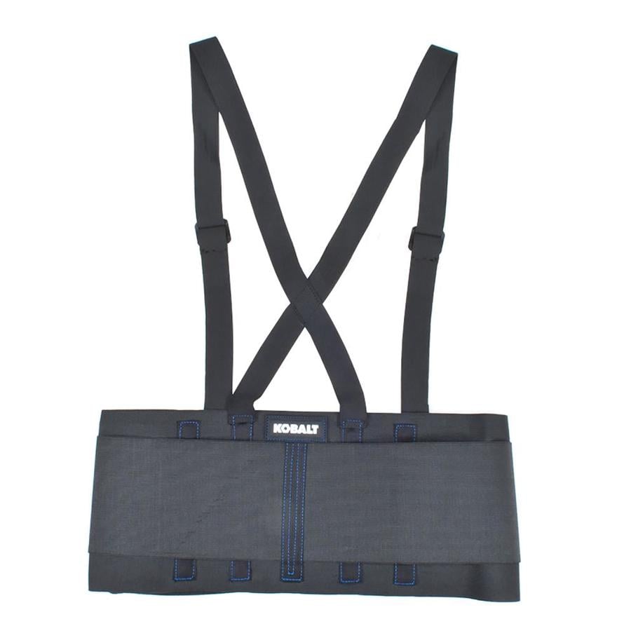 3XL, Black Troy Safety RK-BST11 Elastic Back Support Belt with Adjustable Shoulder Straps