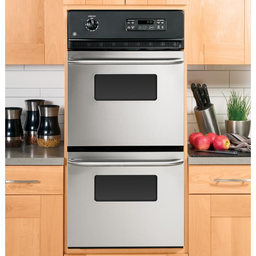 GE 24in SelfCleaning Double Electric Wall Oven (Stainless Steel) in