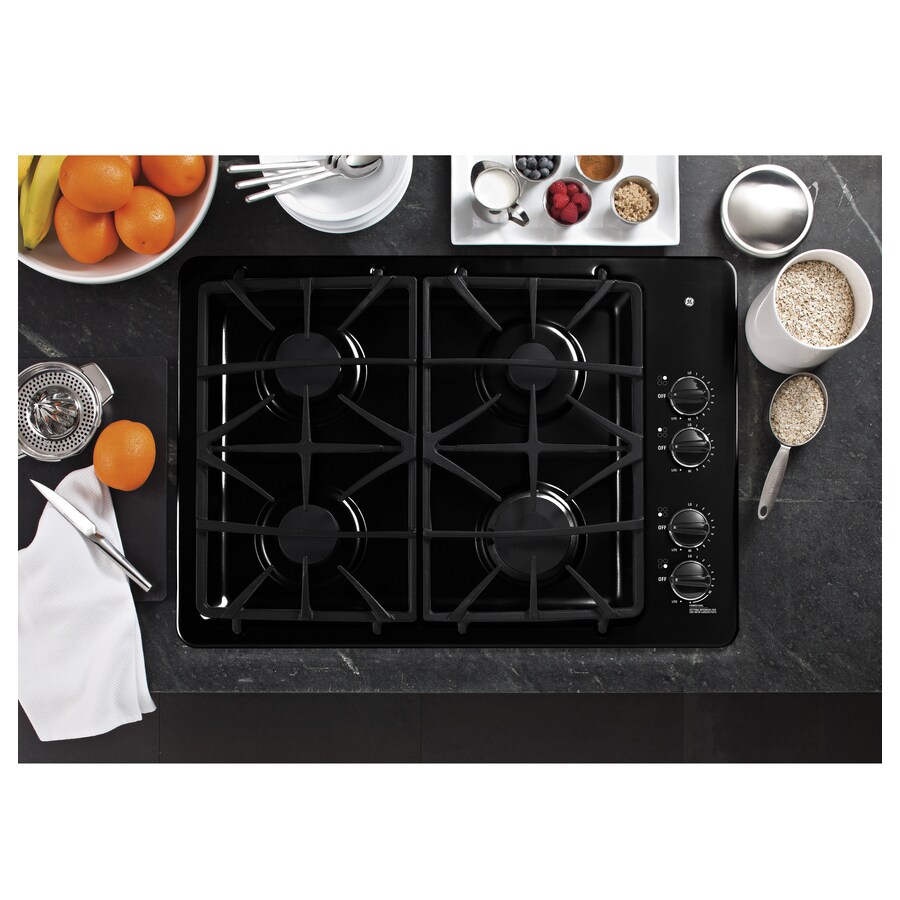 GE Profile Gas Cooktop (Black) 30in; Actual 30in) in the