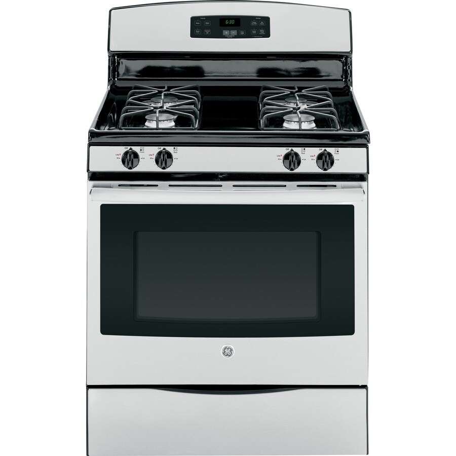 GE 4 Burners 5cu ft SelfCleaning Gas Range (Stainless Steel)