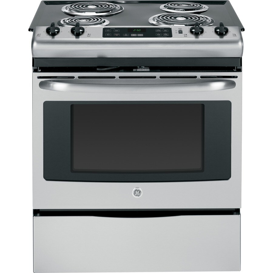 electric range with coil elements