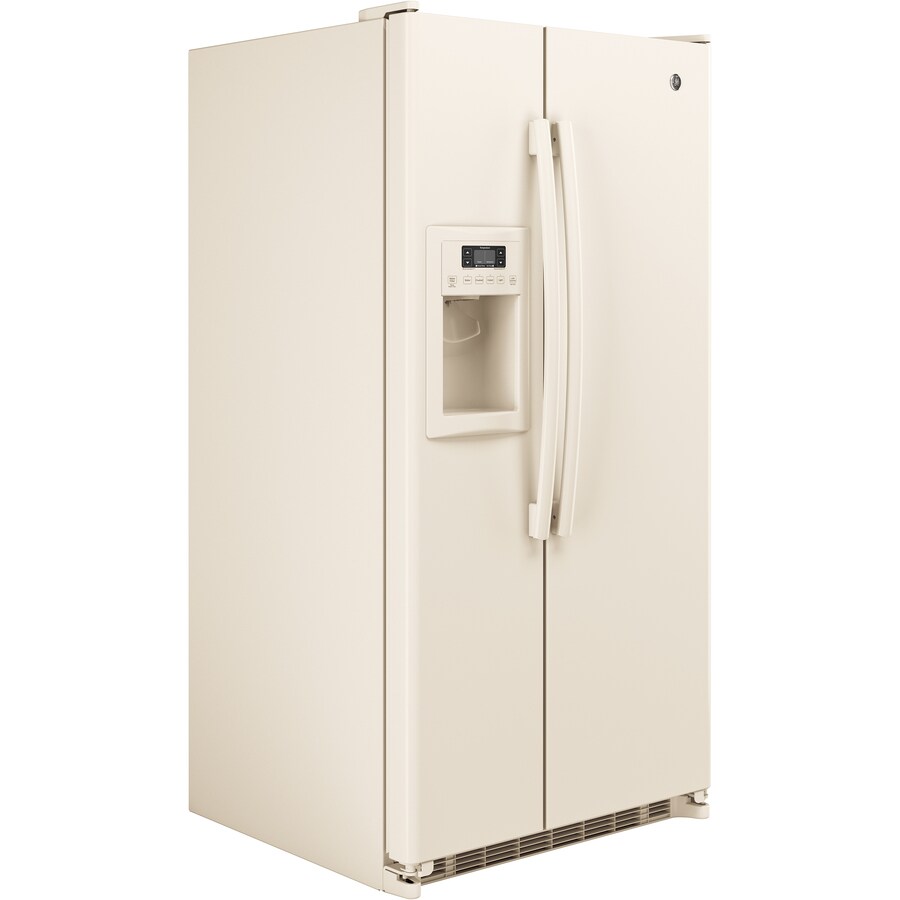 GE 21.84cu ft SidebySide Refrigerator with Single Ice Maker (Bisque