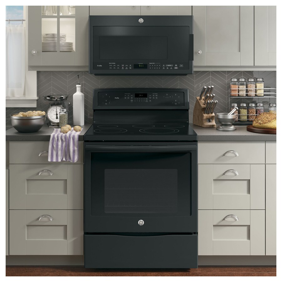 Ge Profile Smooth Surface Freestanding 5 Element 53 Cu Ft Self Cleaning Convection Electric 1023