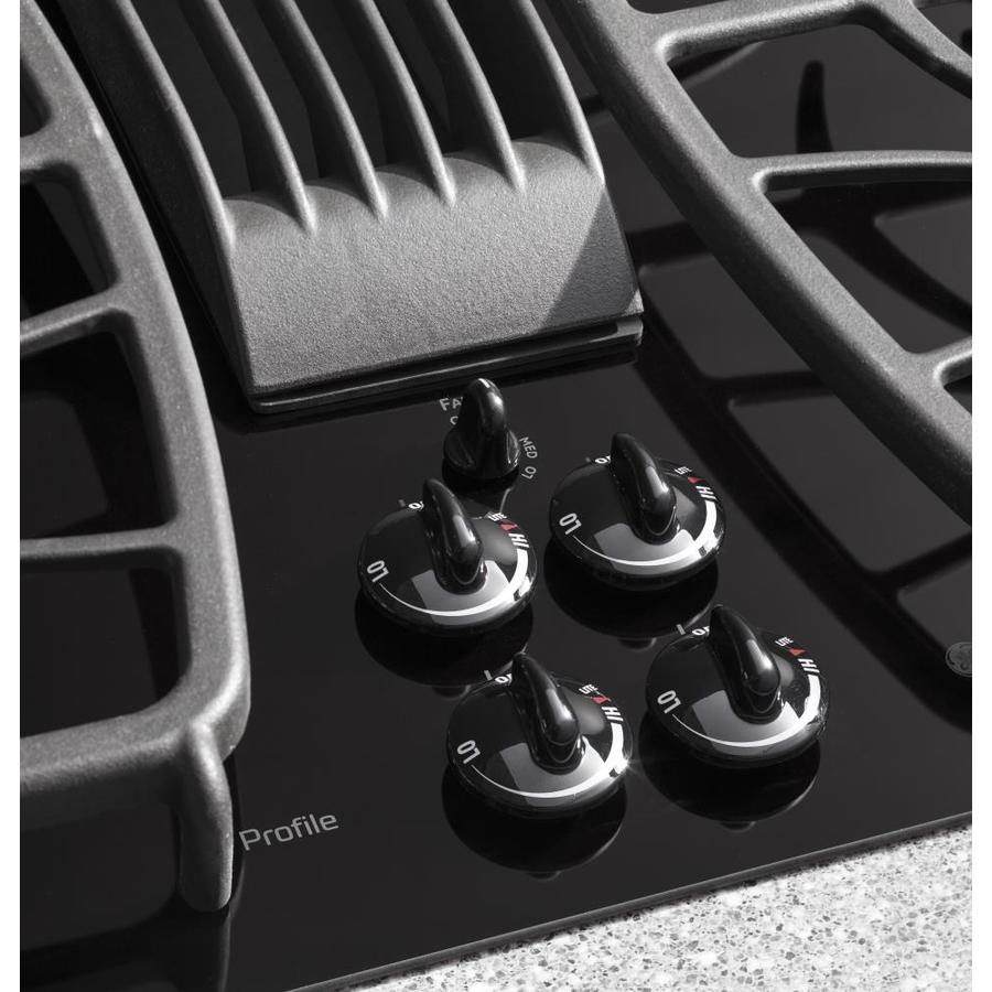 GE Profile 30in Stainless Steel Gas Cooktop with Downdraft Exhaust