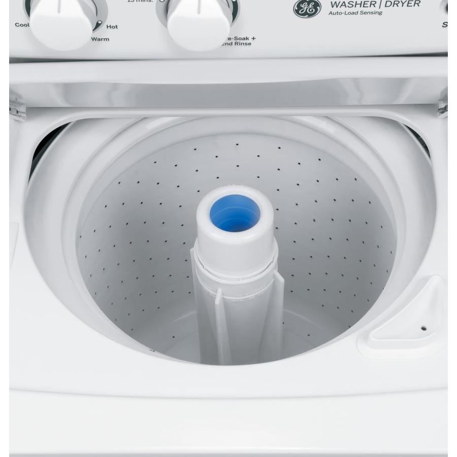 GE Gas Stacked Laundry Center with 3.8cu ft Washer and 5.9cu ft Dryer