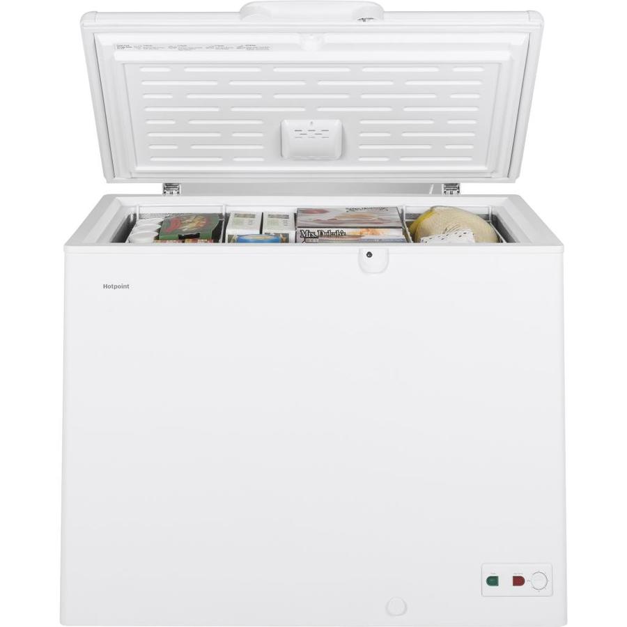 Hotpoint 9 4 Cu Ft Manual Defrost Chest Freezer White At