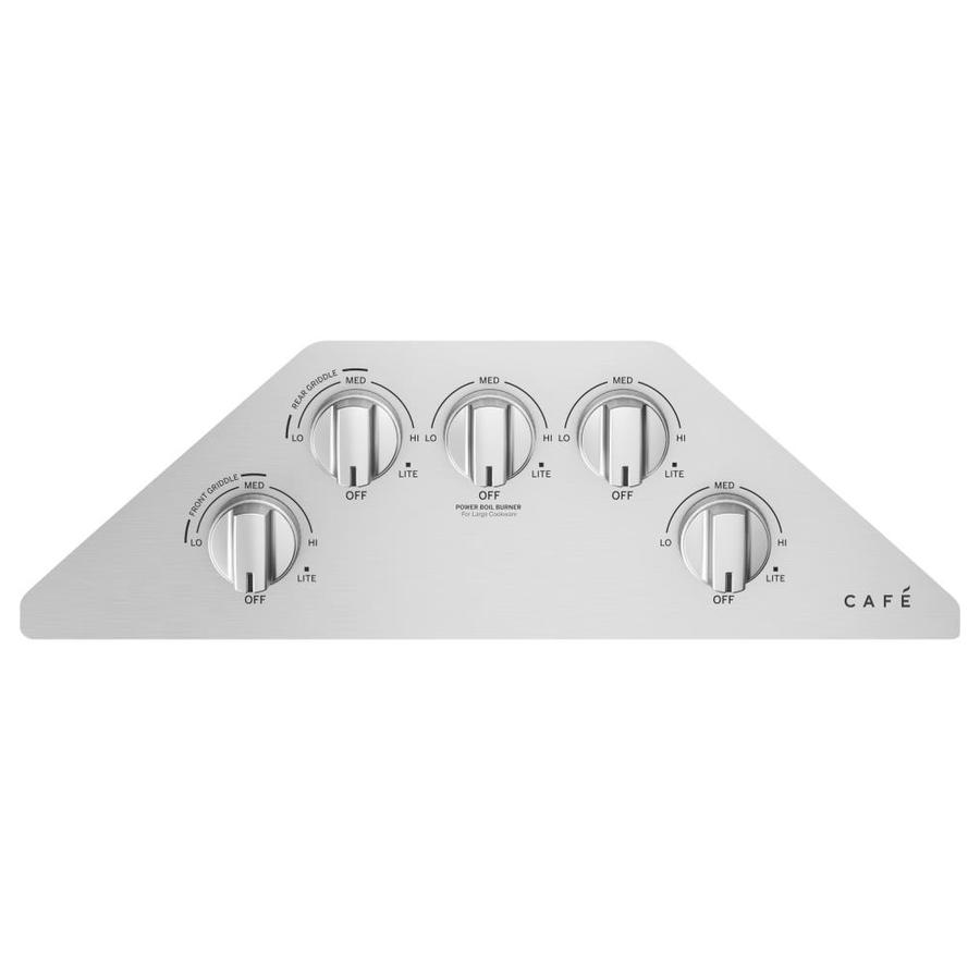 Cafe 30in 5 Burners Stainless Steel Gas Cooktop in the Gas Cooktops