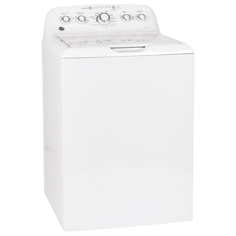 Ge 4 5 Cu Ft High Efficiency Top Load Washer White In The Top Load Washers Department At Lowes Com