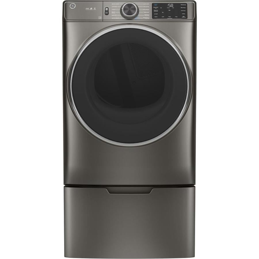 GE 7.8cu ft Stackable Steam Cycle Electric Dryer (Satin Nickel) ENERGY