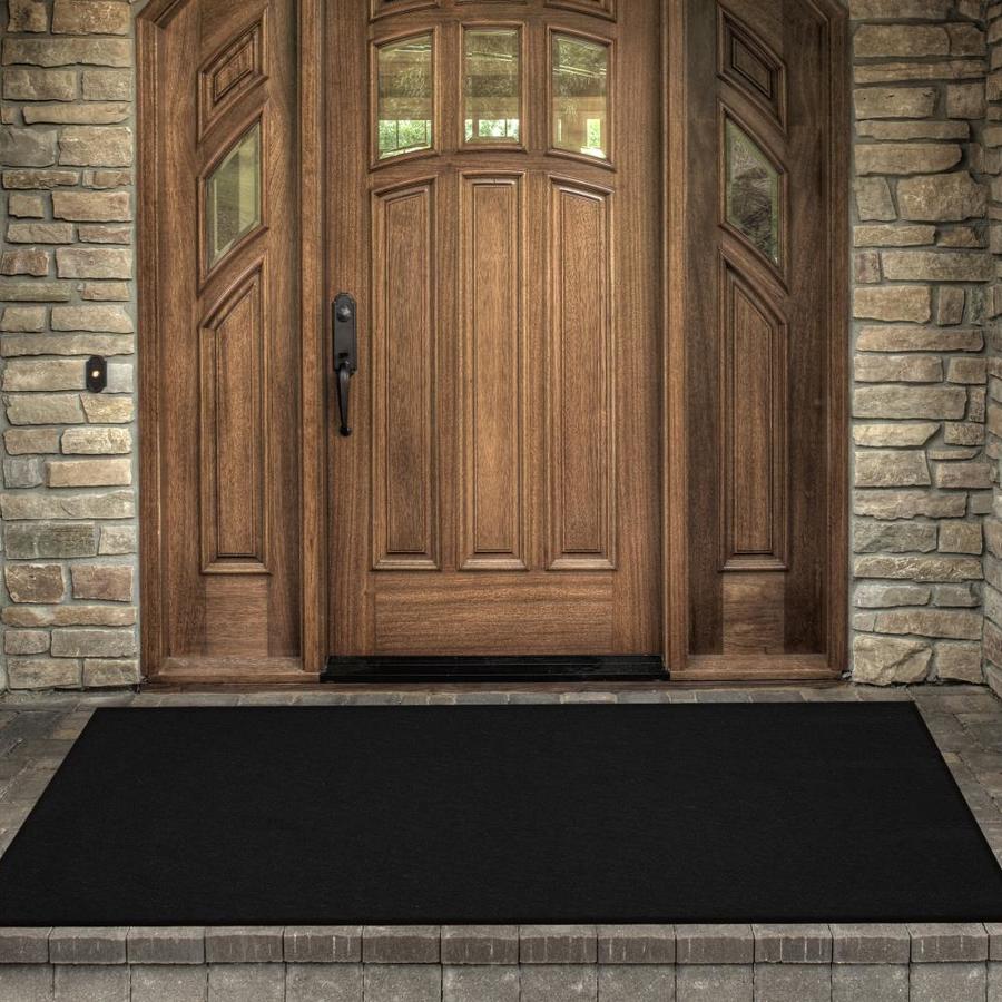 Apache Mills Inc Black Rectangular Outdoor Door Mat Common 3 Ft X 5 Ft Actual 36 In X 60 In In The Mats Department At Lowes Com