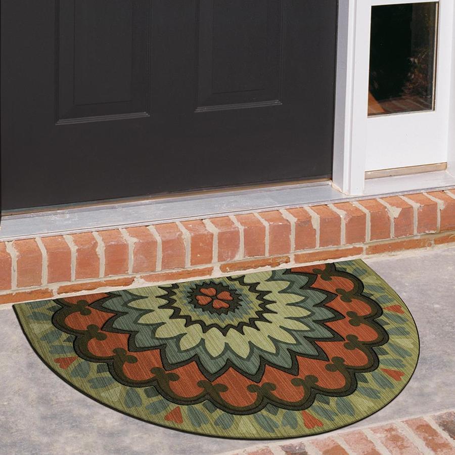 Mohawk Home Semicircle Outdoor Door Mat 2ft x 3ft; Actual