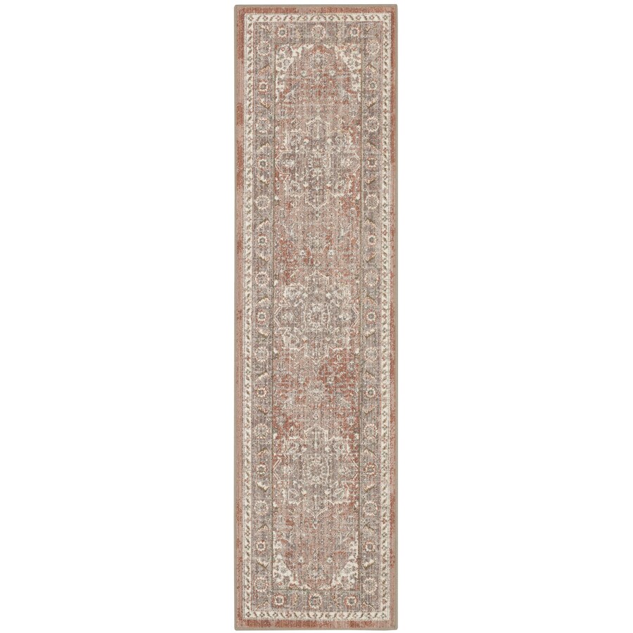 allen + roth Evelyn 2 x 8 Rosewater Indoor Geometric French Country Runner in the Rugs ...