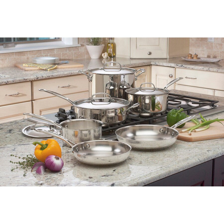 Cuisinart 10 Piece Chefs Classic 10 In Aluminum Cookware Set With Lid