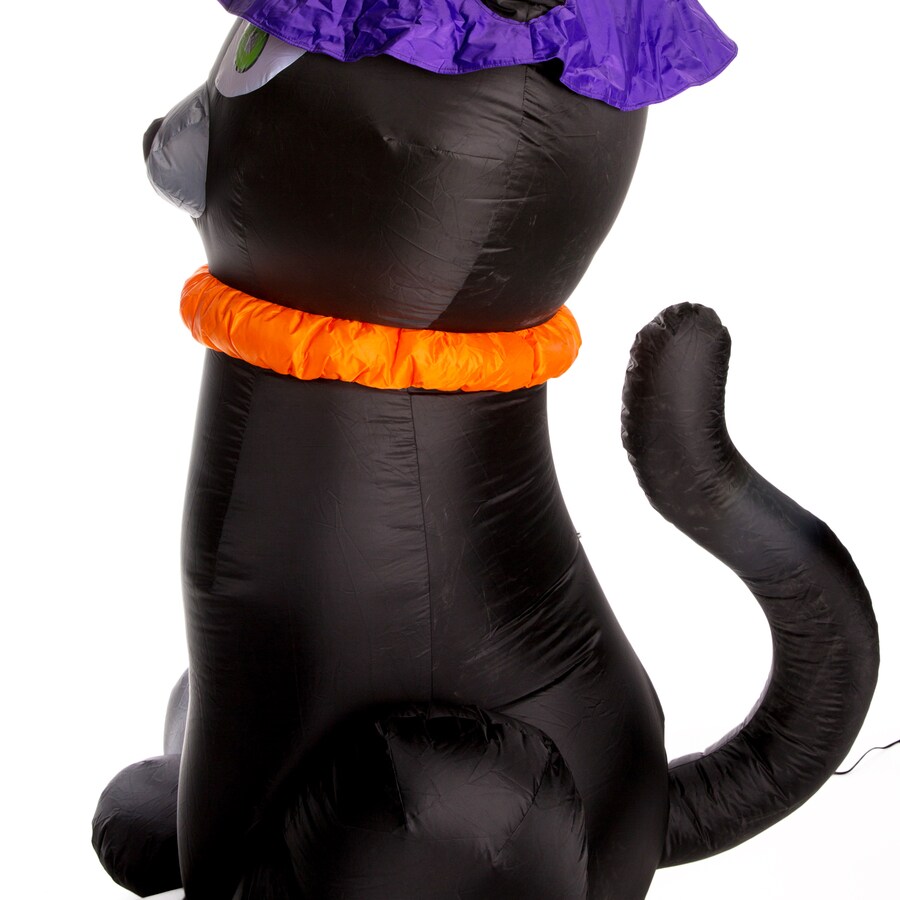 Gemmy 6.98ft Lighted Black Cat Halloween Inflatable at