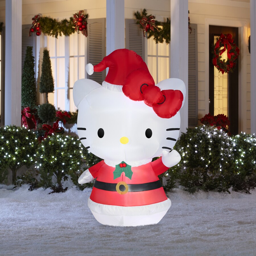Holiday Living 5.51ft Inflatable Fabric Christmas Hello Kitty at