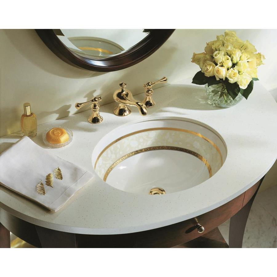 KOHLER Artist Edition Caxton White Undermount Oval Bathroom Sink with