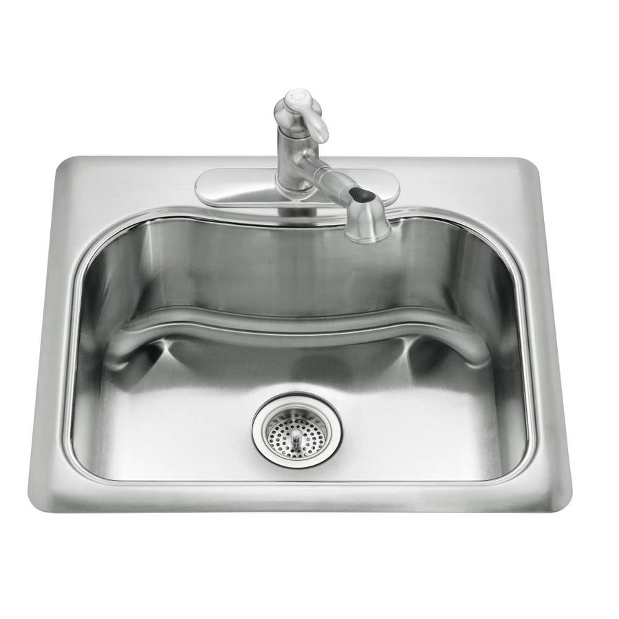 Kohler Staccato 25 In X 22 In Stainless Steel Single Bowl Drop In 1