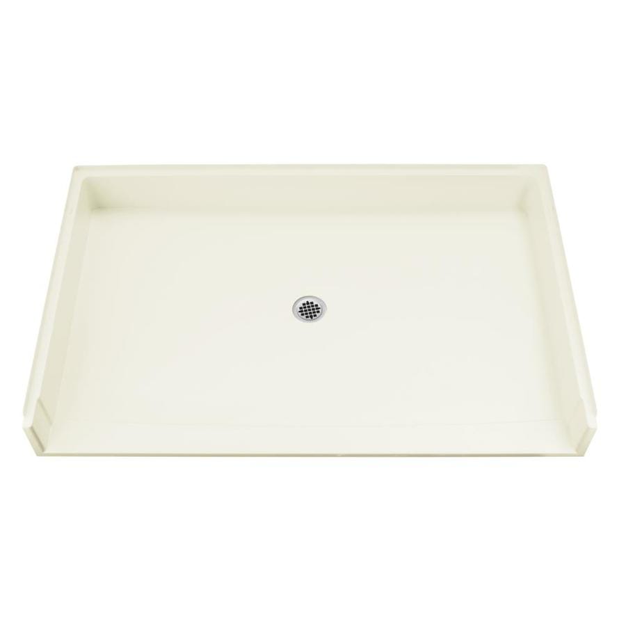 Sterling Biscuit Vikrell Shower Base 39.375-in W x 63.25-in L with Center Drain in the Shower 