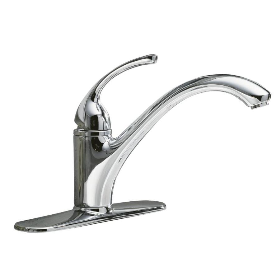 Kohler Forte Polished Chrome 1 Handle Deck Mount Low Arc Handle Lever Kitchen Faucet Deck Plate Included In The Kitchen Faucets Department At Lowescom