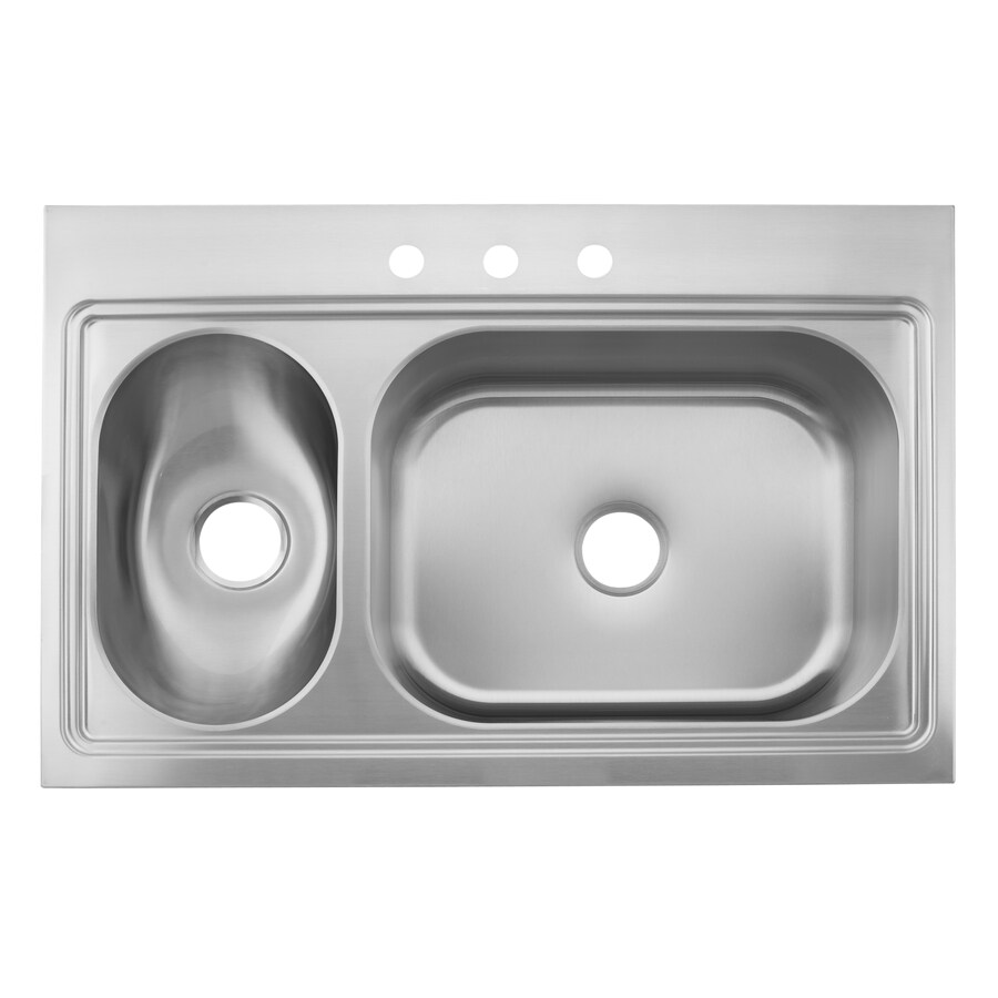 KOHLER PRO TaskSink 18-Gauge Double-Basin Drop-In Stainless Steel