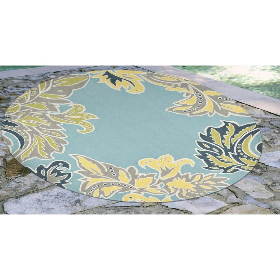Liora Manne Ravella Blue Indoor Outdoor Floral Botanical Tropical Area Rug In The Rugs