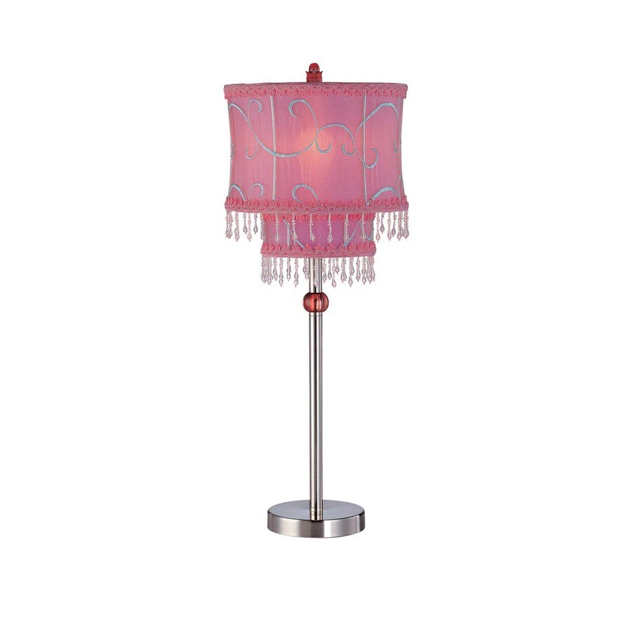 pink beaded lamp shade