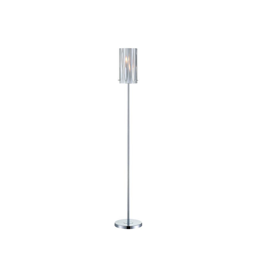 chrome and glass floor lamp