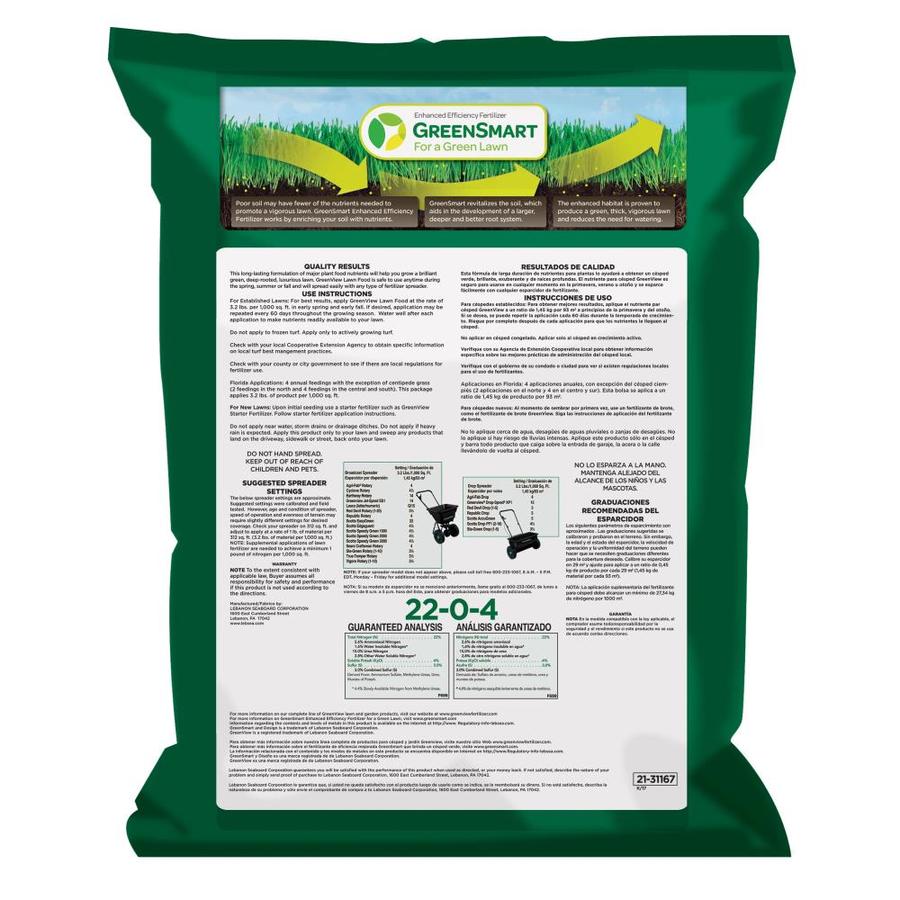 Greenview 48-lb 15000-sq Ft 22-4 All-purpose Lawn Fertilizer In The 