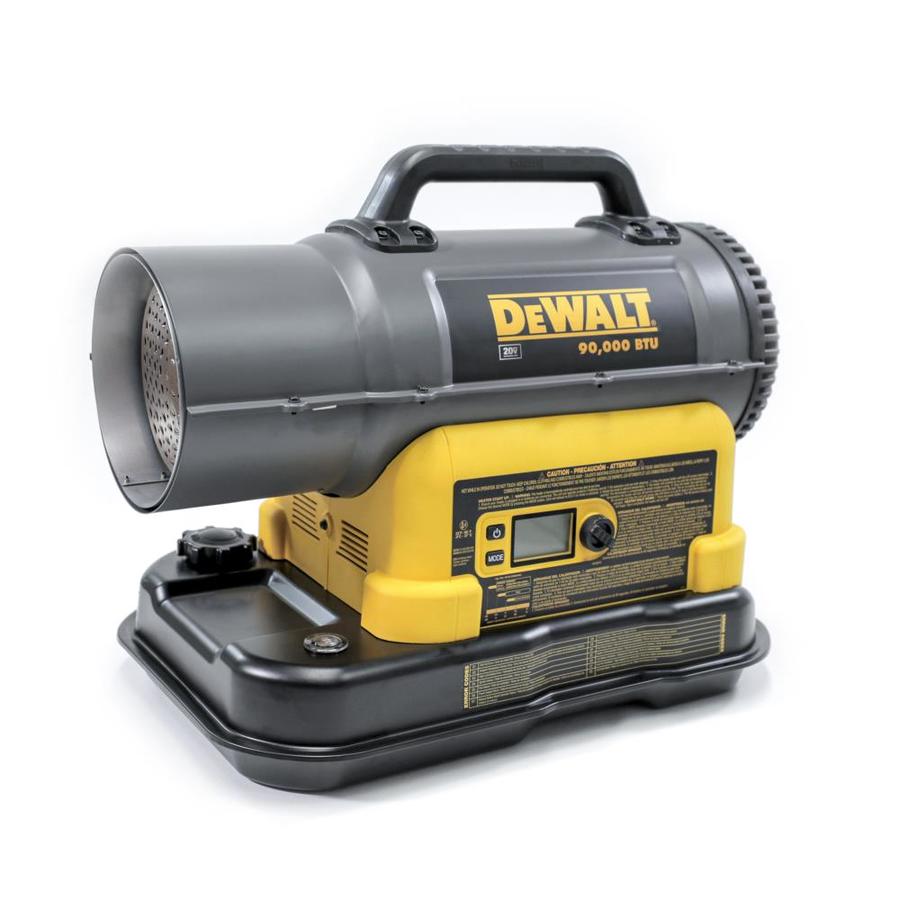 DEWALT 90,000 BTU Cordless Forced Air Kerosene/Diesel Heater in the