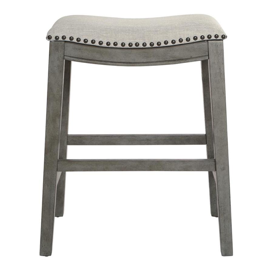 OSP Home Furnishings Set of 2 Grey Counter Bar Stool in the Bar Stools