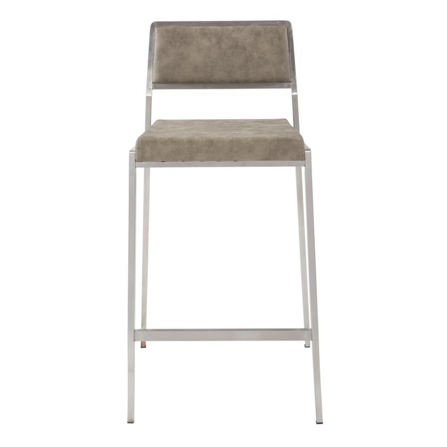 OSP Home Furnishings Set of 2 Taupe Counter Height Bar Stool in the Bar