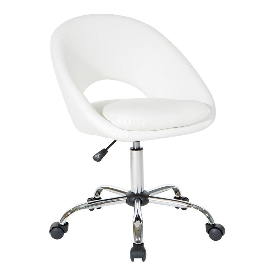 OSP Home Furnishings Milo White Contemporary Adjustable Height Swivel