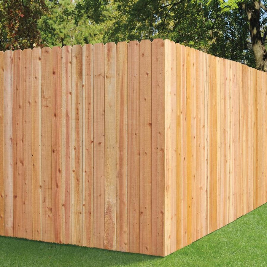 Severe Weather 6-ft H X 8-ft W Cedar Dog Ear Fence Panel In The Wood ...