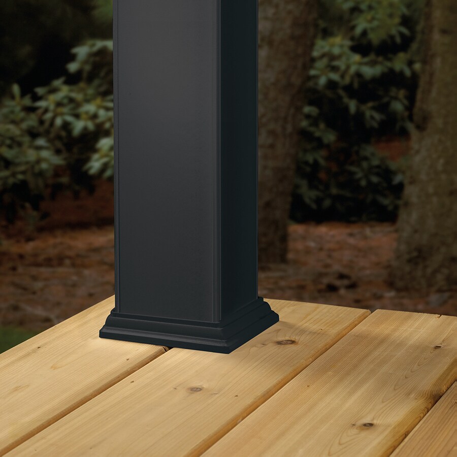 Deckorators 4in x 4in Black Composite Deck Post Sleeve in the Deck