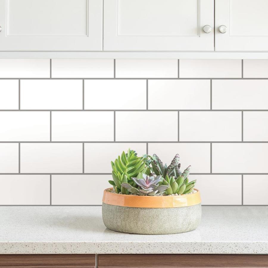 Inhome Subway Peel And Stick Backsplash Tiles In The Wall Decals Department At Lowes Com