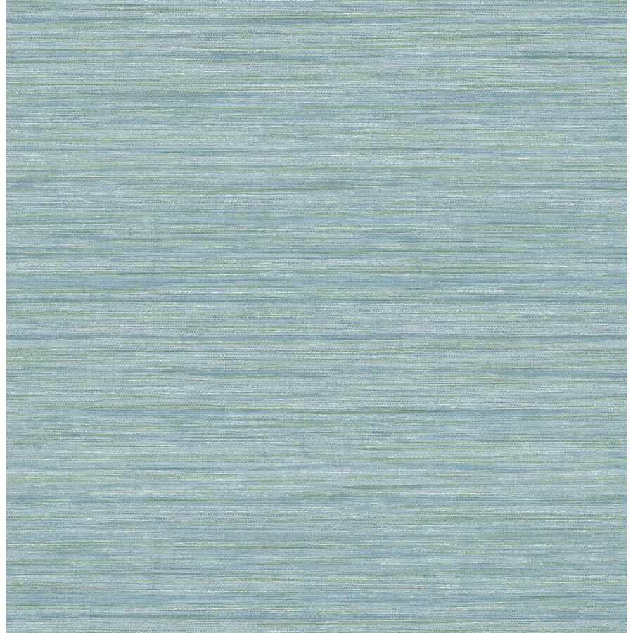 Scott Living Barnaby Light Blue Faux Grasscloth Wallpaper in the