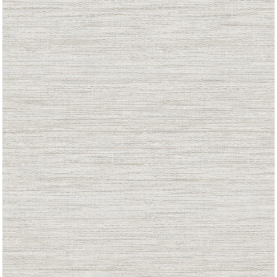 Scott Living Barnaby Off-White Faux Grasscloth Wallpaper in the