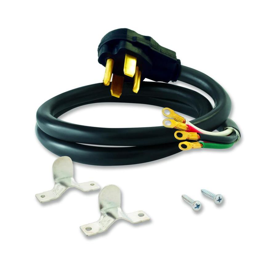 EASTMAN 6-ft 4-Prong Black Range Appliance Power Cord in the Appliance Power Cords department at 