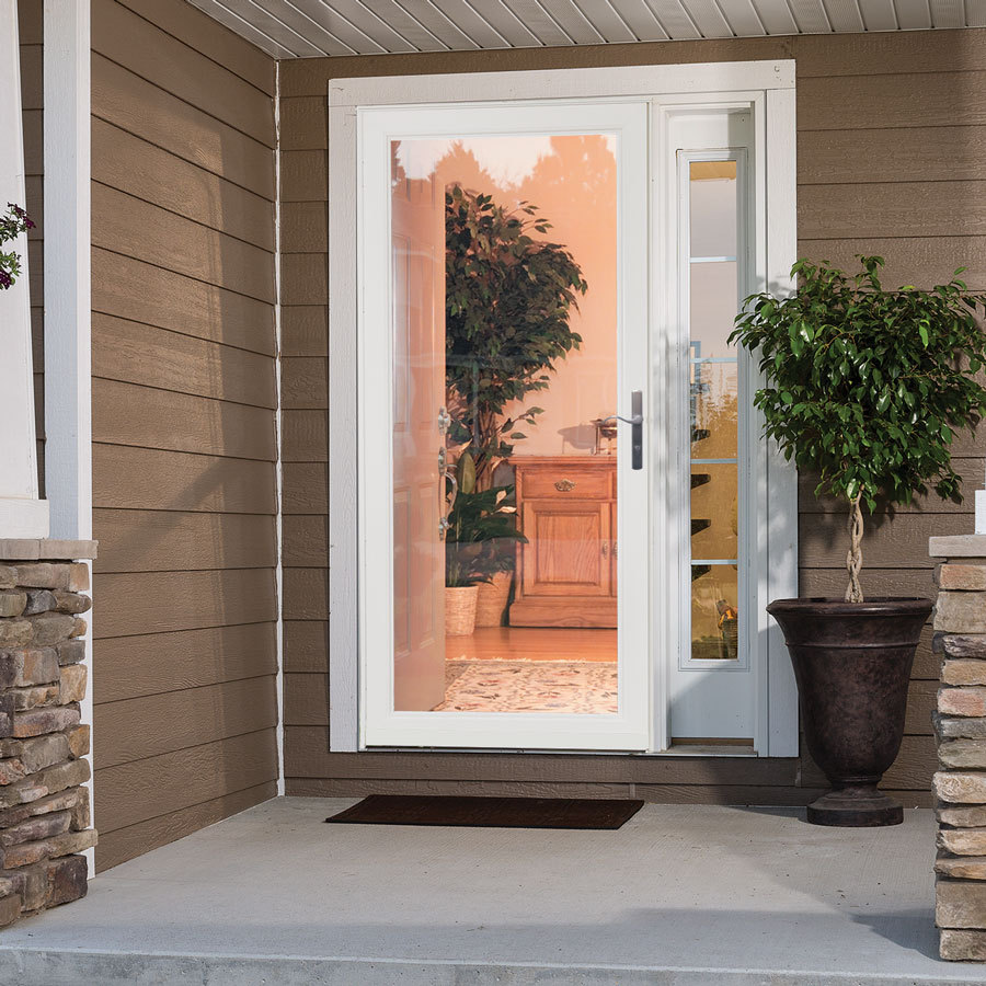 Shop LARSON White FullView Aluminum Standard Storm Door 36in