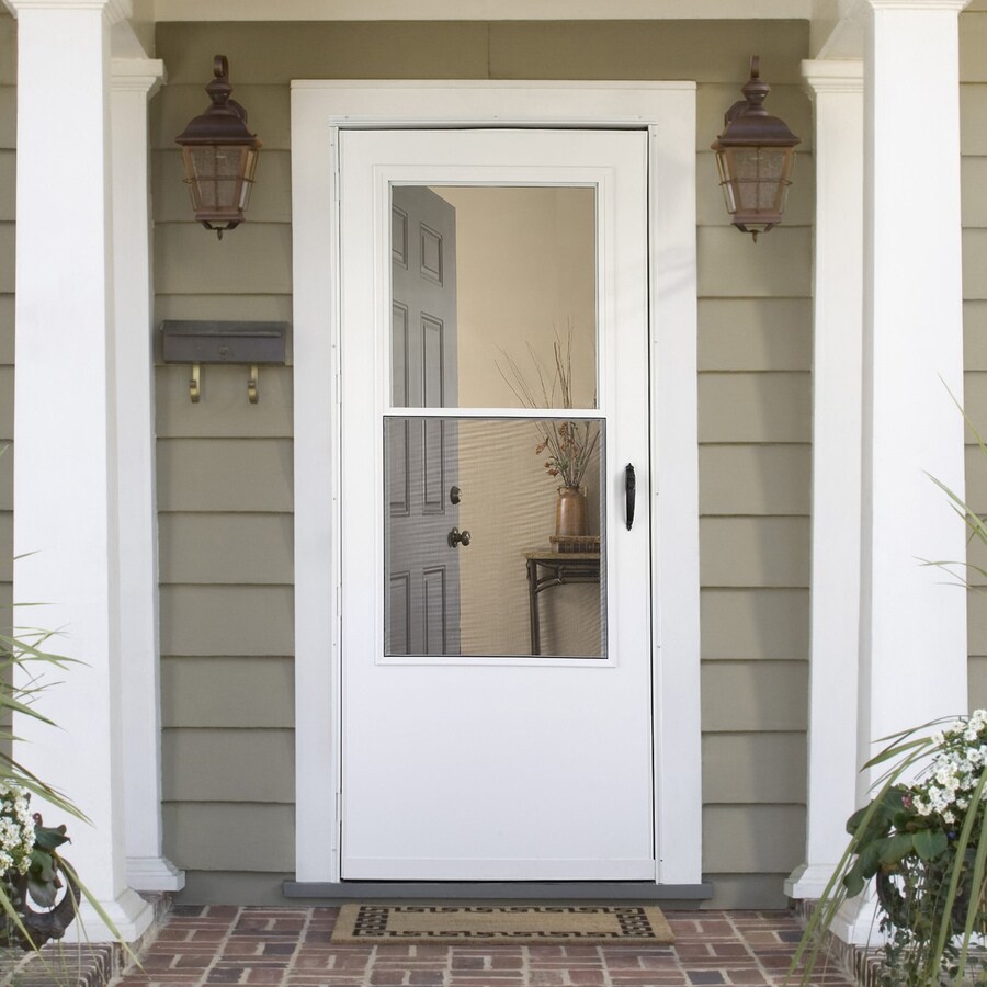 Larson 30 In X 81 In White Mid View Storm Door In The Storm Doors Department At Lowes Com