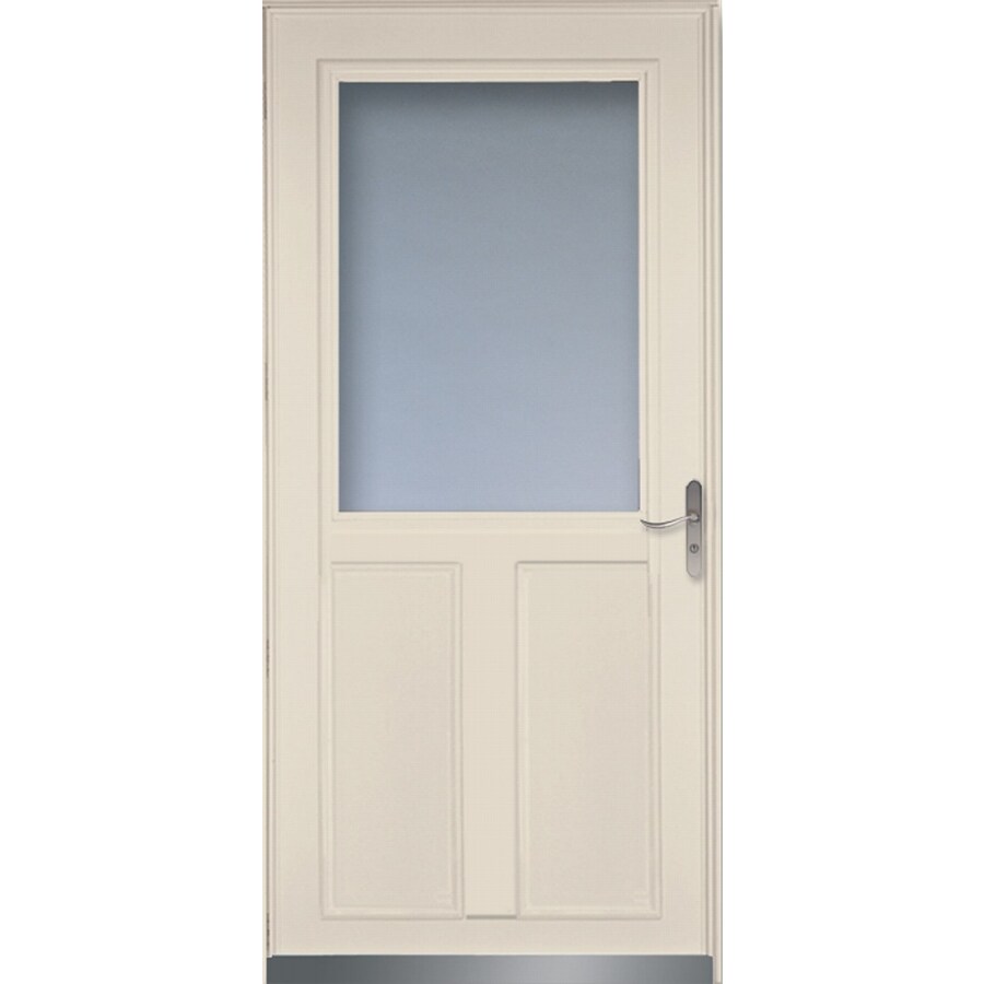 Larson Tradewinds Almond High View Tempered Glass Retractable