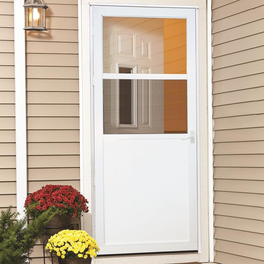 Larson Northport 36 In X 81 In White High View Aluminum Storm Door In The Storm Doors Department