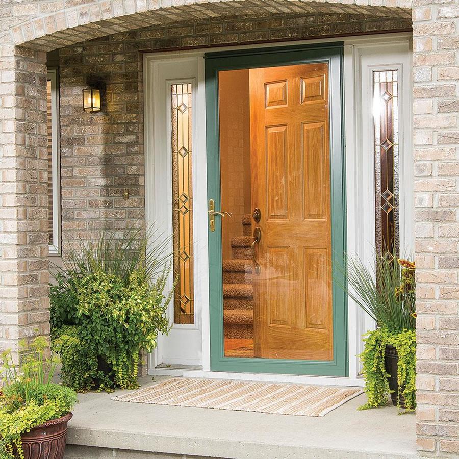 Pella Select Low-E 36-in X 81-in White Full-View Aluminum Storm Door In ...