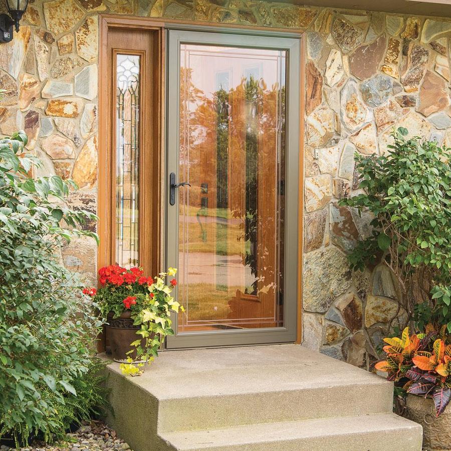 Pella Select 36 In X 81 In Cranberry Full View Aluminum Storm Door In