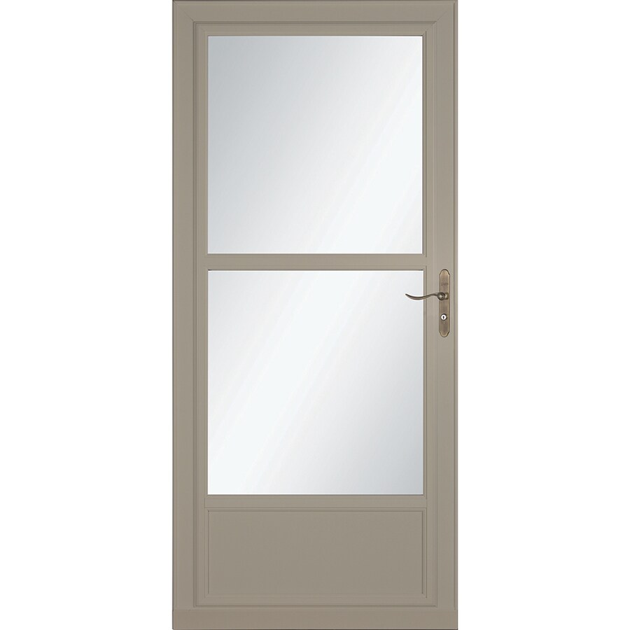 Larson Tradewinds 32 In X 81 In Sandstone Mid View Aluminum Storm Door In The Storm Doors