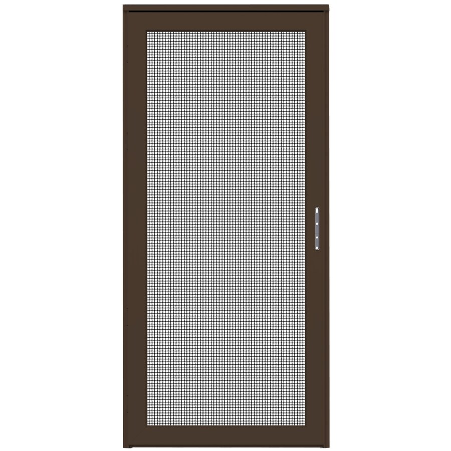 Larson Platinum Scr 32 In X 81 In Woodland Aluminum Surface Mount Prehung Single Door Security Door In The Security Doors Department At Lowes Com