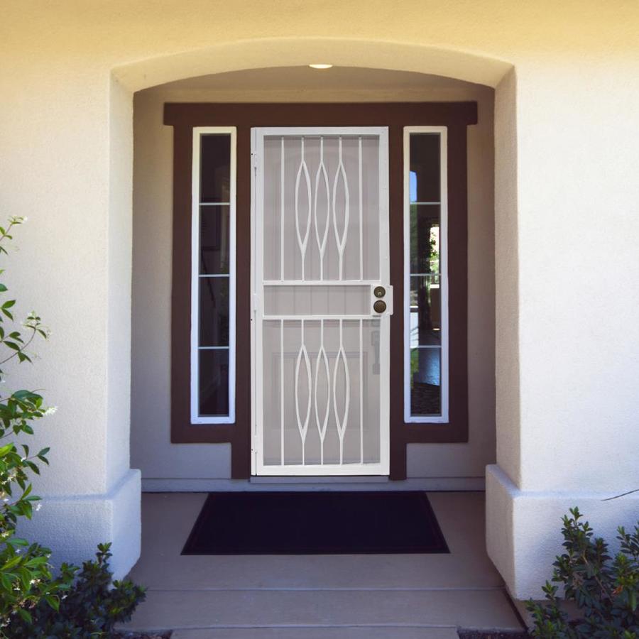 Gatehouse Luna 36in x 81in Black Steel Surface Mount Security Door in